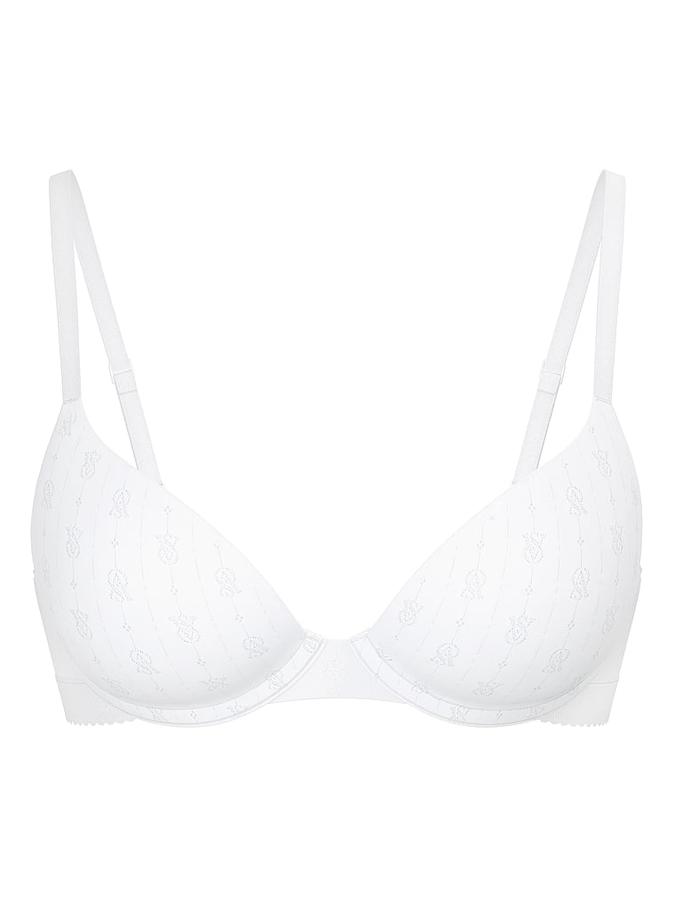 Pointelle Logo Perfect Shape Push-Up Bra image number 2
