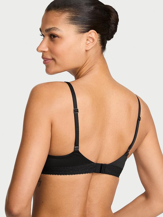 Lace-Trim Lightly Lined Demi Bra