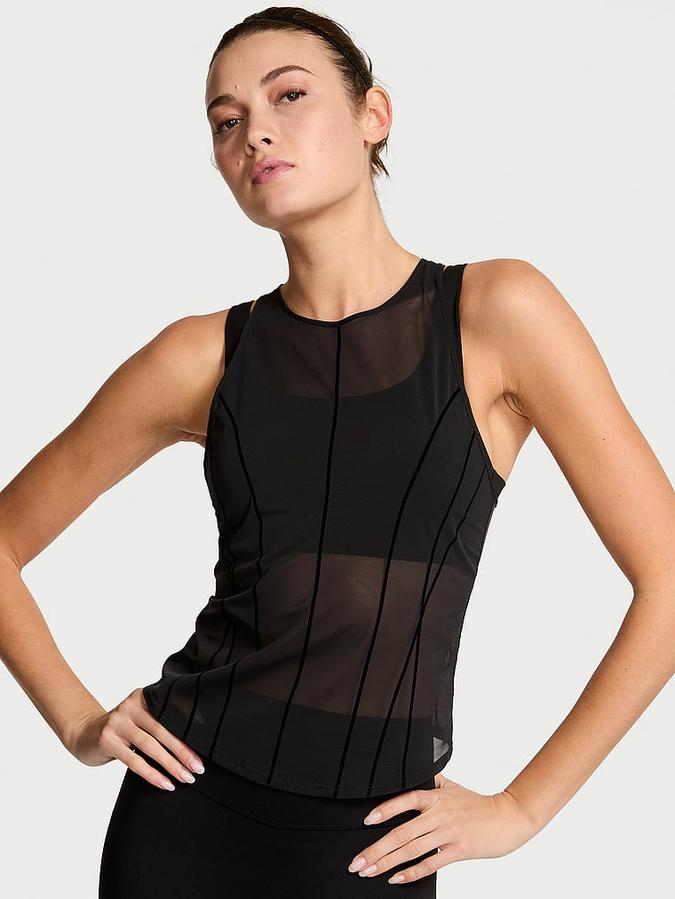 VSX Flocked Mesh Tank Top image number 0