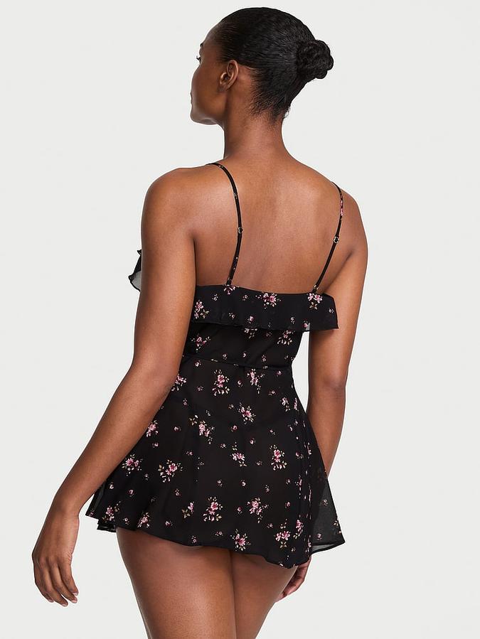 Wisteria Sheer Chiffon Babydoll Set image number 1