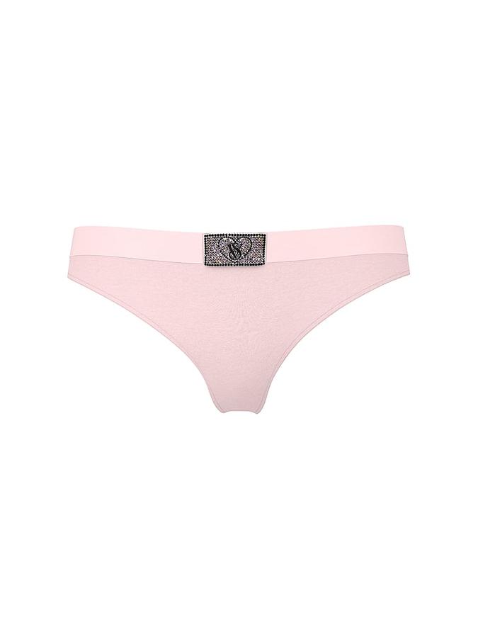 Logo Cotton Heart Shine Patch Thong Panty image number 2