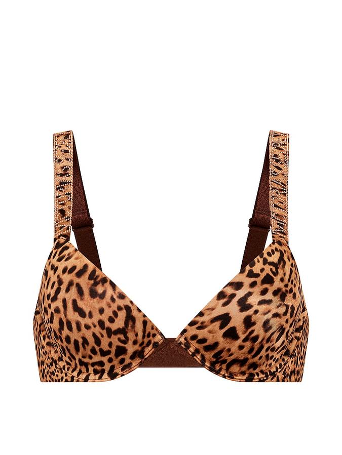 Logo Shine Strap Lightly Lined Low-Cut Demi Bra image number 2