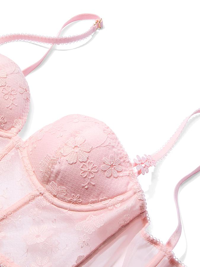 Blossom Embroidery Plunge Corset Top image number 3