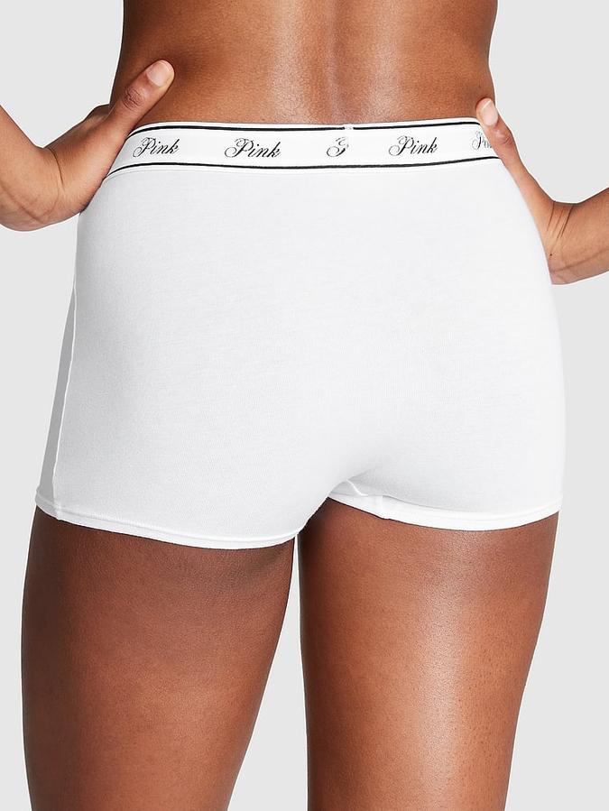 Logo Cotton High-Waist Boyshort Panty image number 1