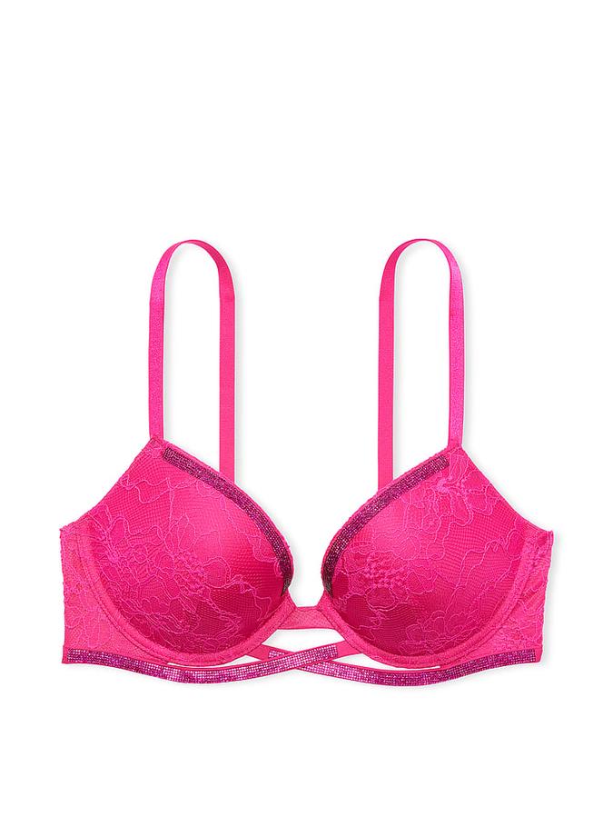 Buy Victorias Secret BODY BY VICTORIA Red Lace Unlined Demi Bra 36 D Online  at desertcartINDIA