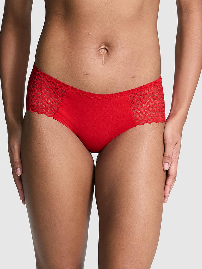 No-Show Heart Lace Hiphugger Panty image number 0