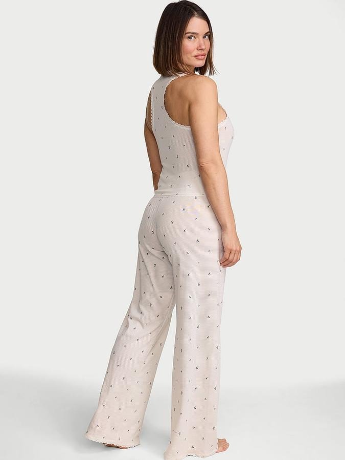 Cotton Shadow Stripe Tank & Pants Set