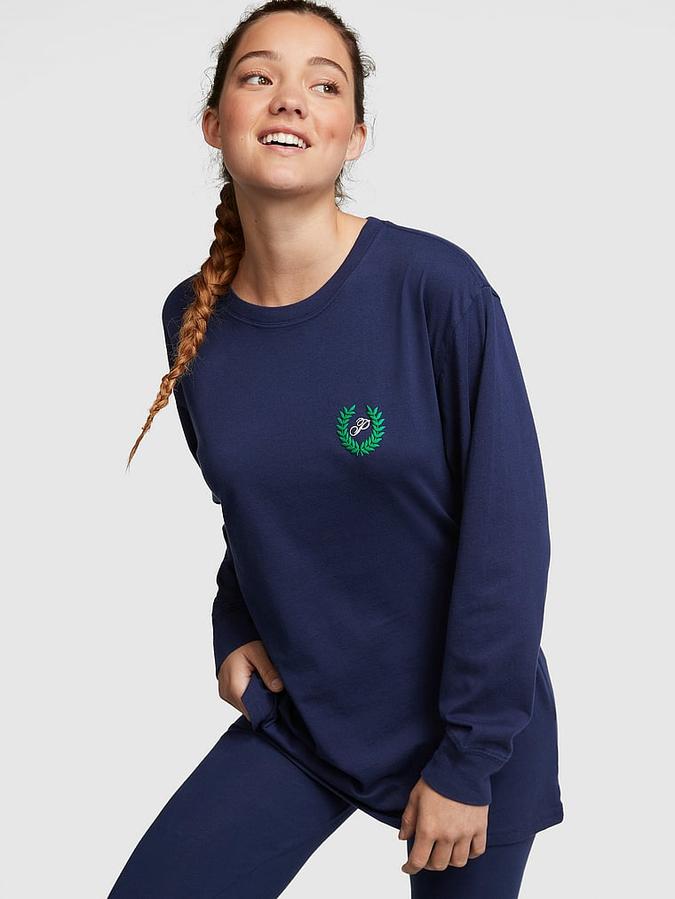 Oversized Long-Sleeve Campus Tee image number 0