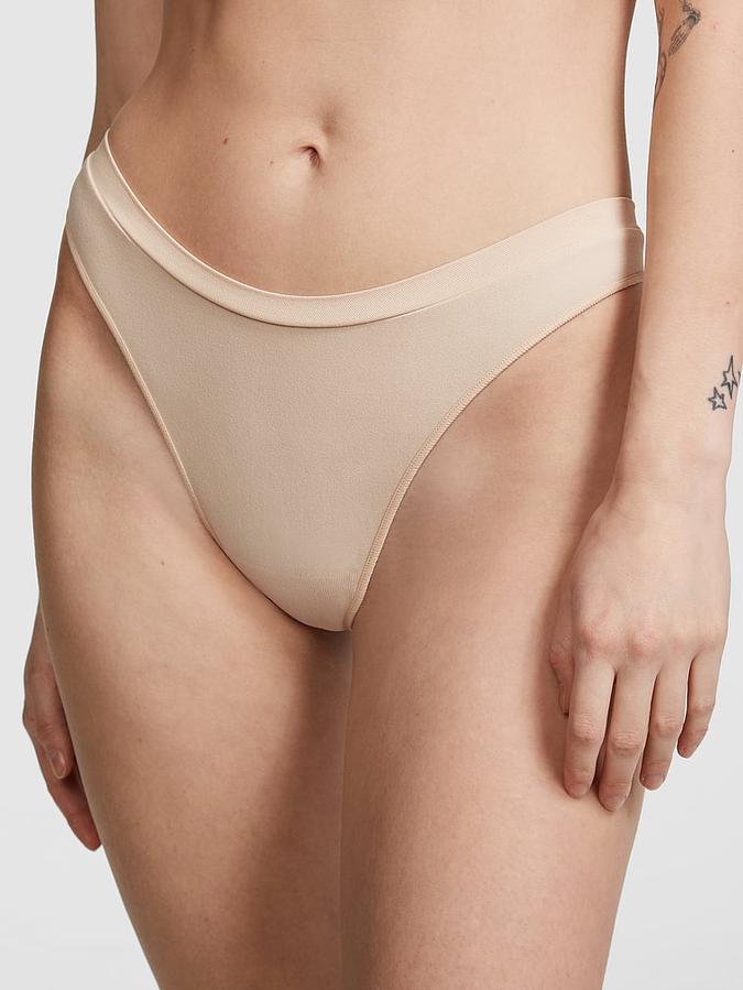 Seamless High-Leg Thong Panty image number 0