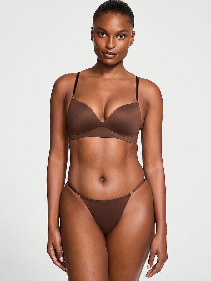 Smooth Wireless Push-Up Plunge Bra image number 3