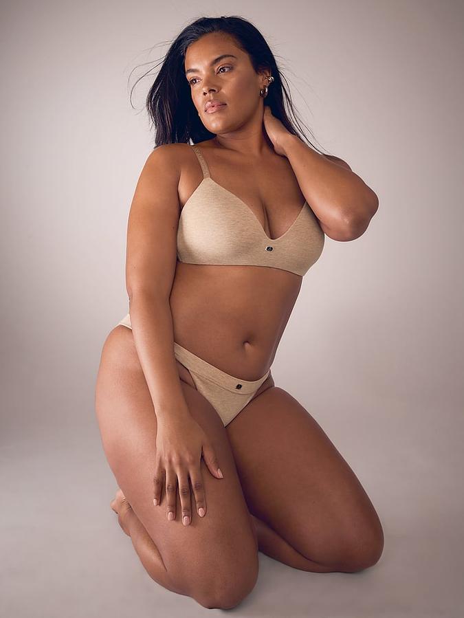 Cotton Logo Hardware Lightly Lined Wireless Bra image number 3