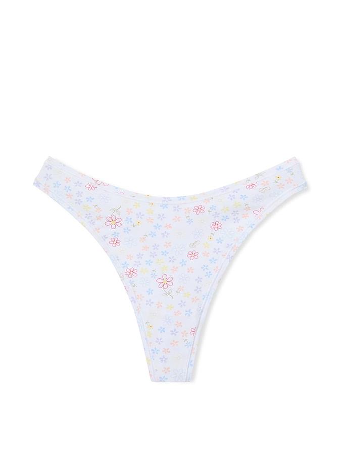 Cotton High-Leg Thong Panty