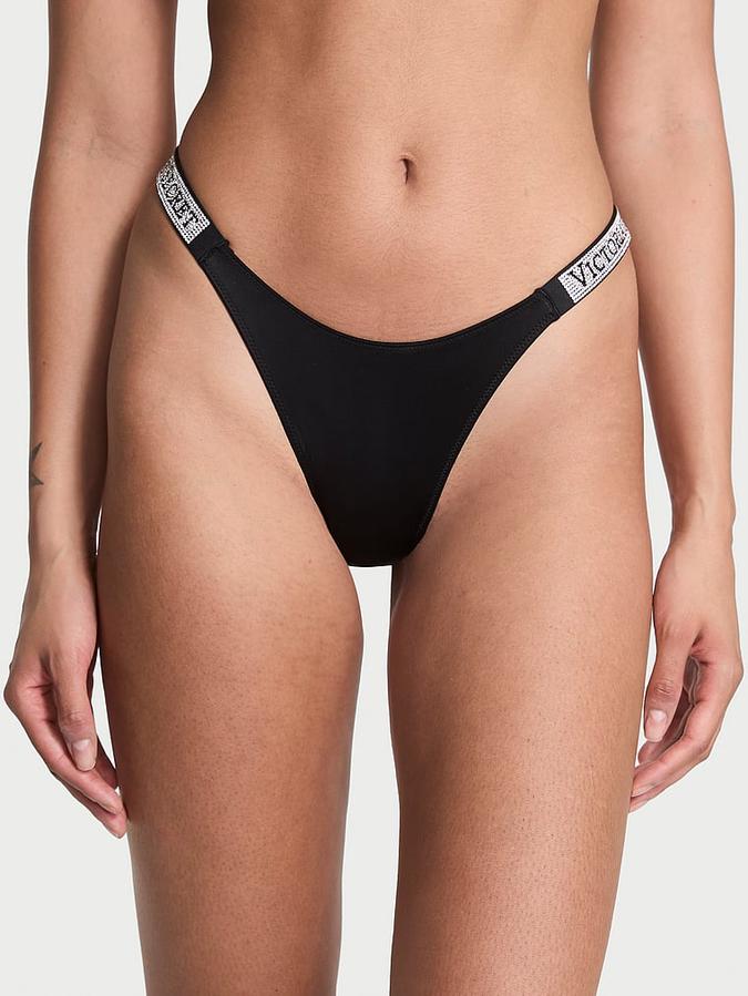 Sunset Ombr&eacute; Shine Strap Brazilian Panty