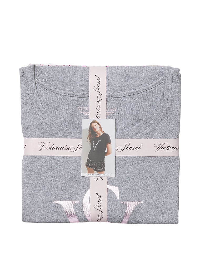 Cotton Sleep Shirt Boxer Shorts Set image number 3