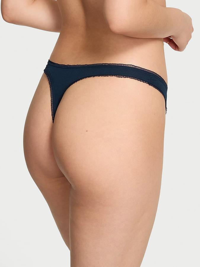 Cotton High-Leg Thong Panty
