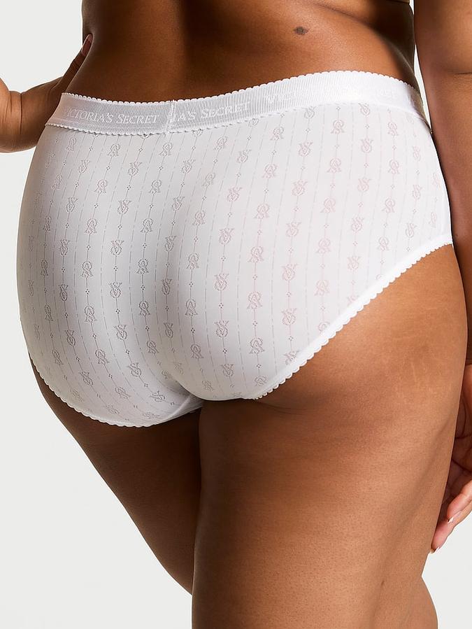 Logo Pointelle Hiphugger Panty image number 1