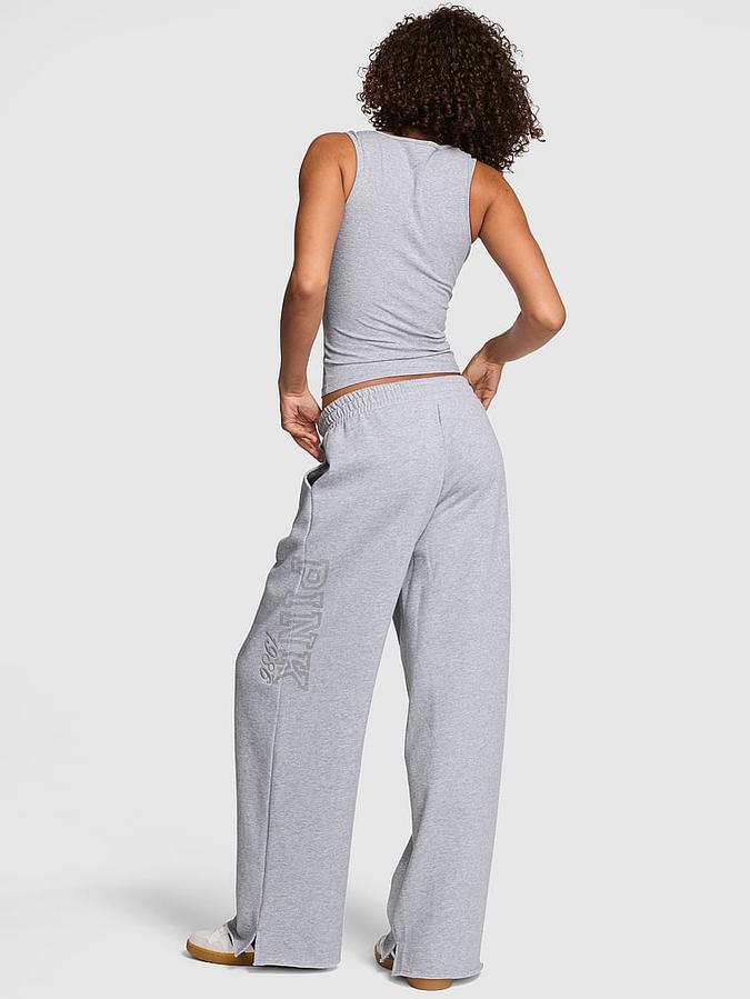 Campus Fleece Wide-Leg Split-Hem Sweatpants
