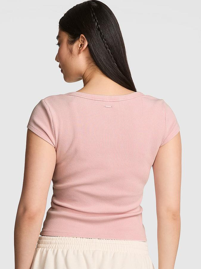 Vintage Ribbed Scoop Tee image number 1