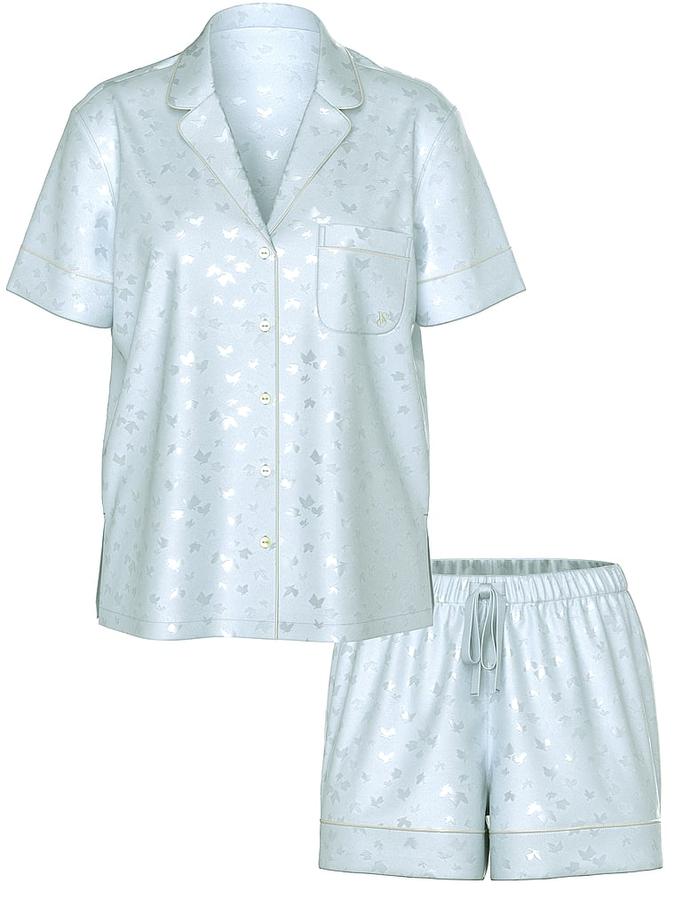 Glazed Satin Short Pajama Set image number 2