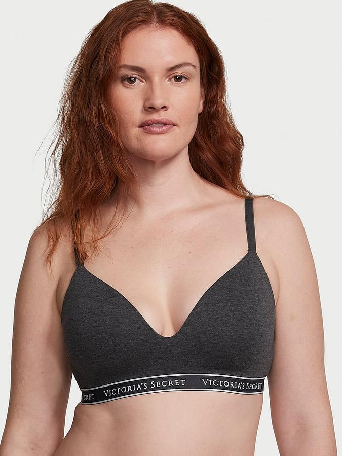 Grey Lightly Lined Cotton Wireless Bra Lightly Lined Cotton Wireless Bra