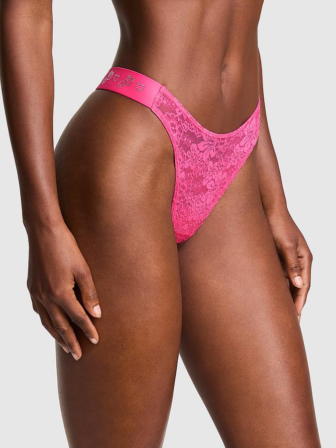 Wink Logo High-Leg Thong Panty