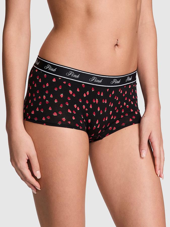 Logo Cotton Shine Boyshort Panty image number 0