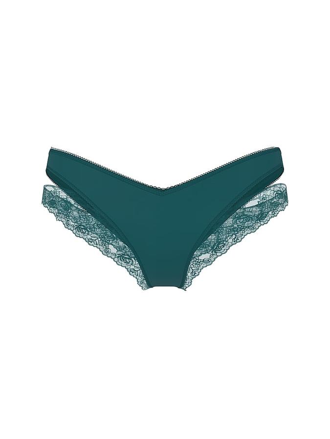 Rose Lace-Trim Cut-Out Cheeky Panty image number 2