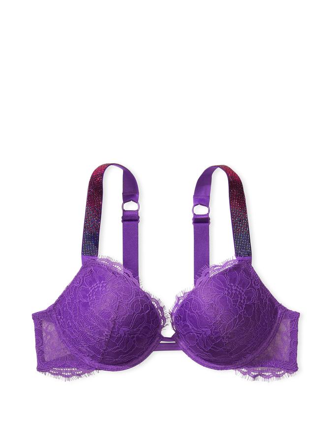 Shine Strap Lace Push-Up Bra image number 2