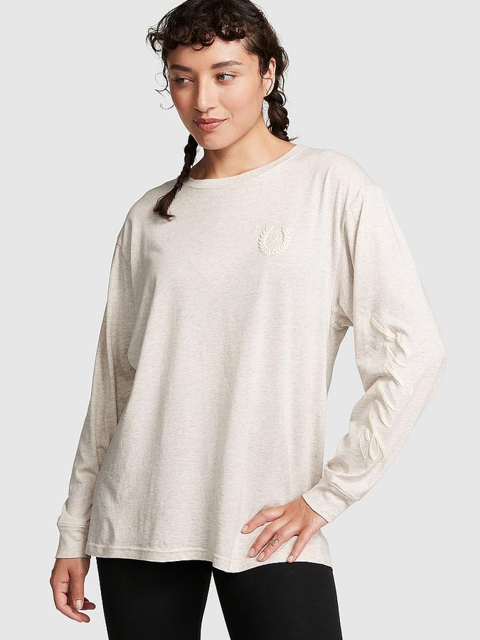 Oversized Long-Sleeve Campus Tee image number 0