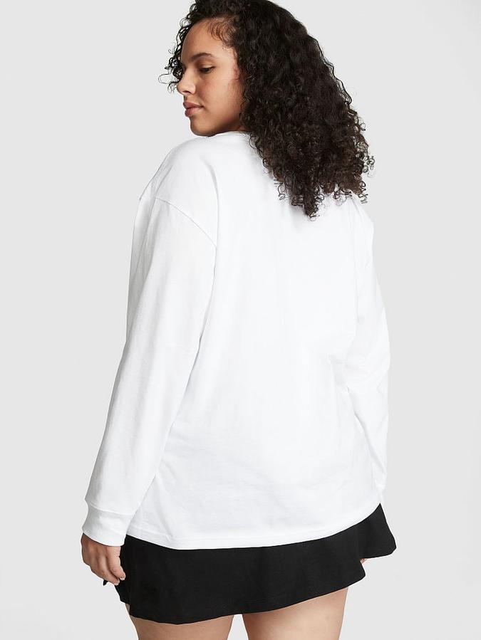 Oversized Long-Sleeve Campus T-Shirt image number 1