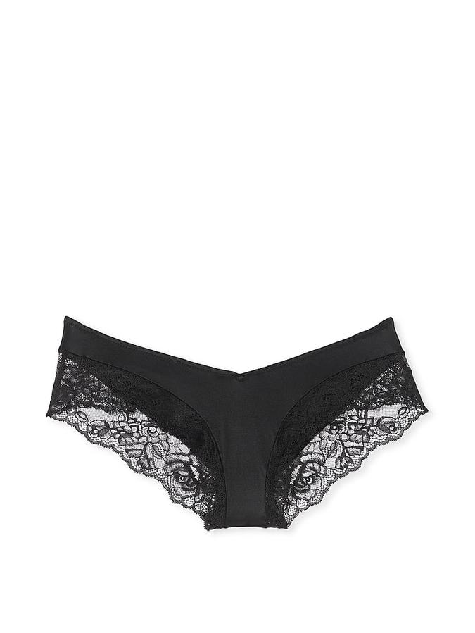 Rose Lace-Trim High-Leg Cheeky Panty image number 2