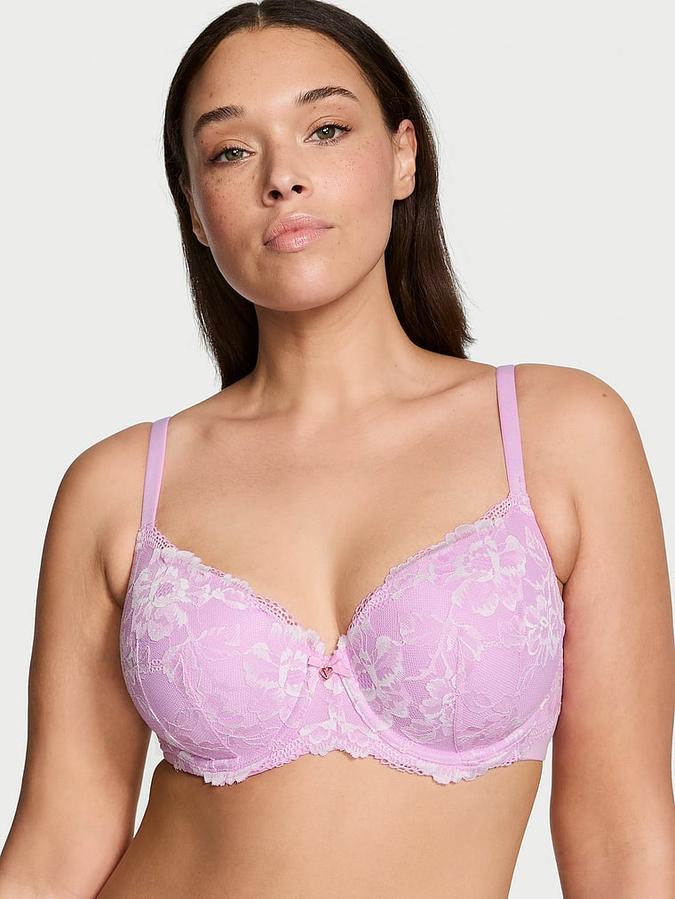 Lightly Lined Lace-Cup Demi Bra image number 0
