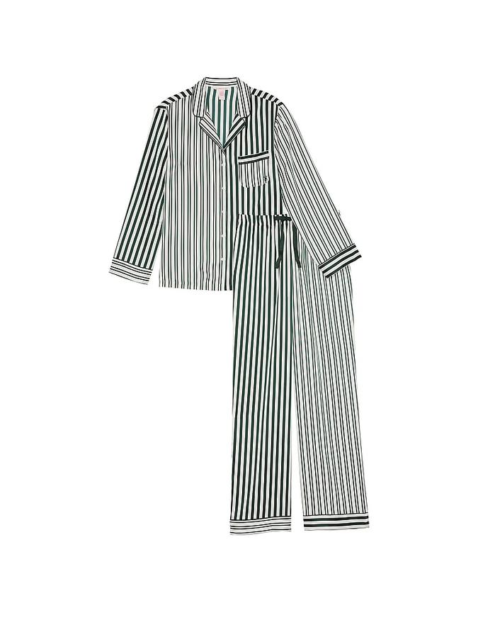Glazed Satin Long Pajama Set image number 2