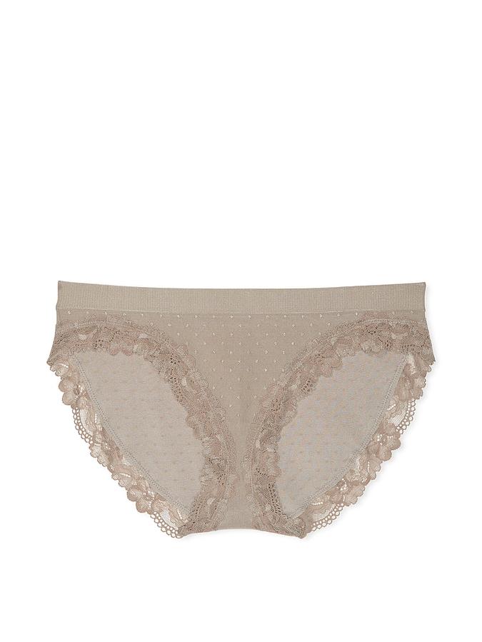 Seamless Lace-Trim Bikini Panty