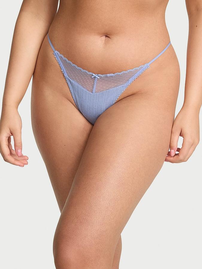 Stretch Pointelle V-String Panty