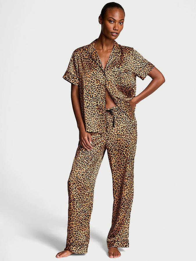 Satin Short-Sleeve PJ Set image number 0