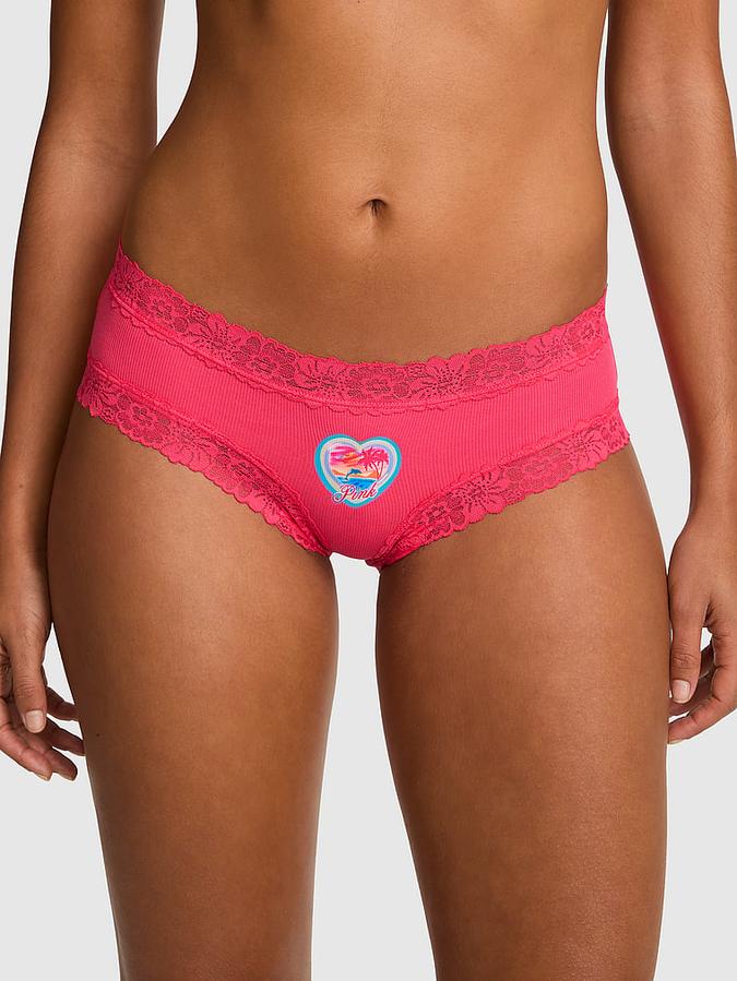 PINK Wink&trade; Lace-Trim Cheeky Panty
