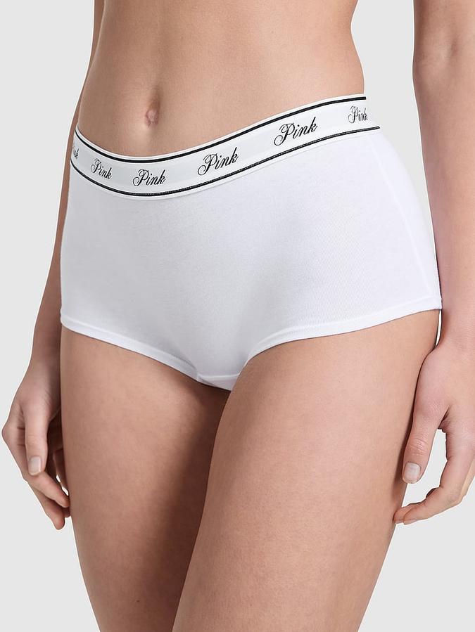 Logo Cotton Shine Boyshort Panty