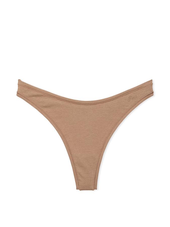 Cotton High-Leg Thong Panty image number 0