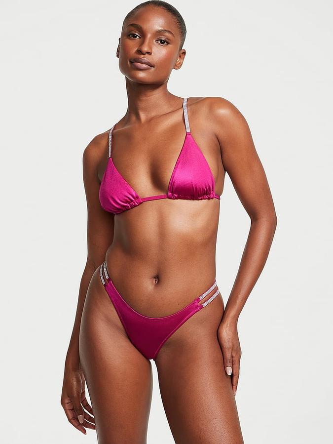 Double Shine Strap Brazilian Bikini Bottom image number 1