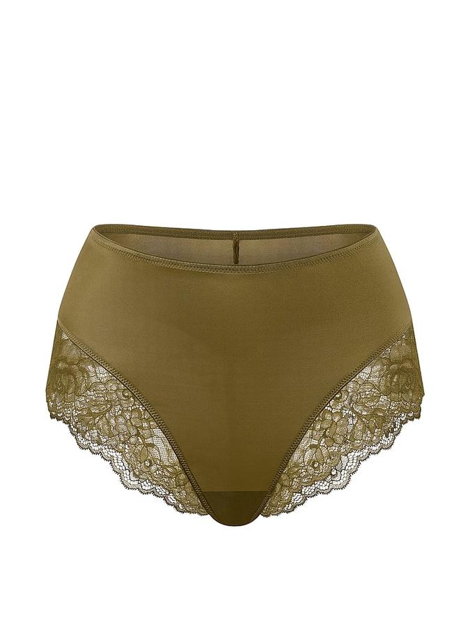 Smooth Lace-Trim High-Waist Brief Panty image number 2
