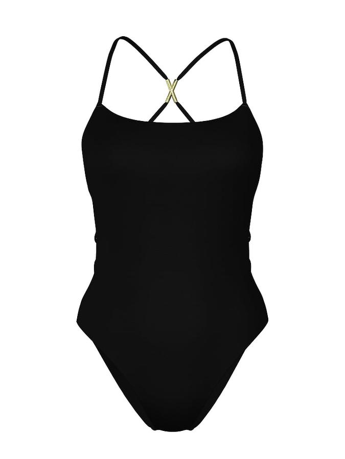 Archives Sexy Straps Scoop One-Piece Swimsuit image number 2