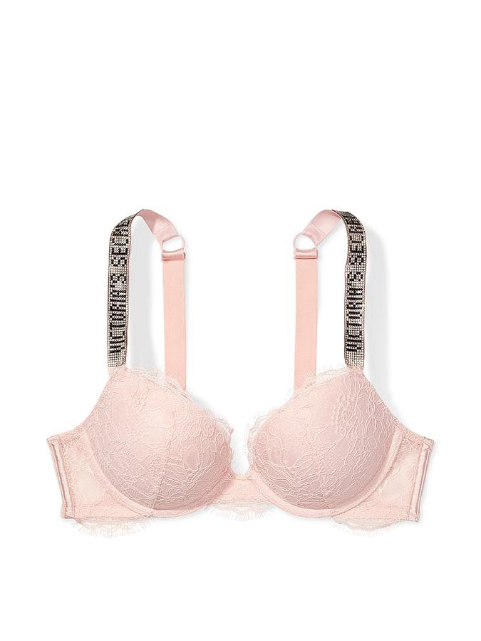 Shine Strap Lace Push-Up Bra image number 2