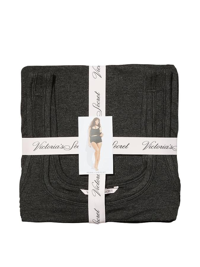 Ribbed Modal Henley Tank Shorts Set image number 2