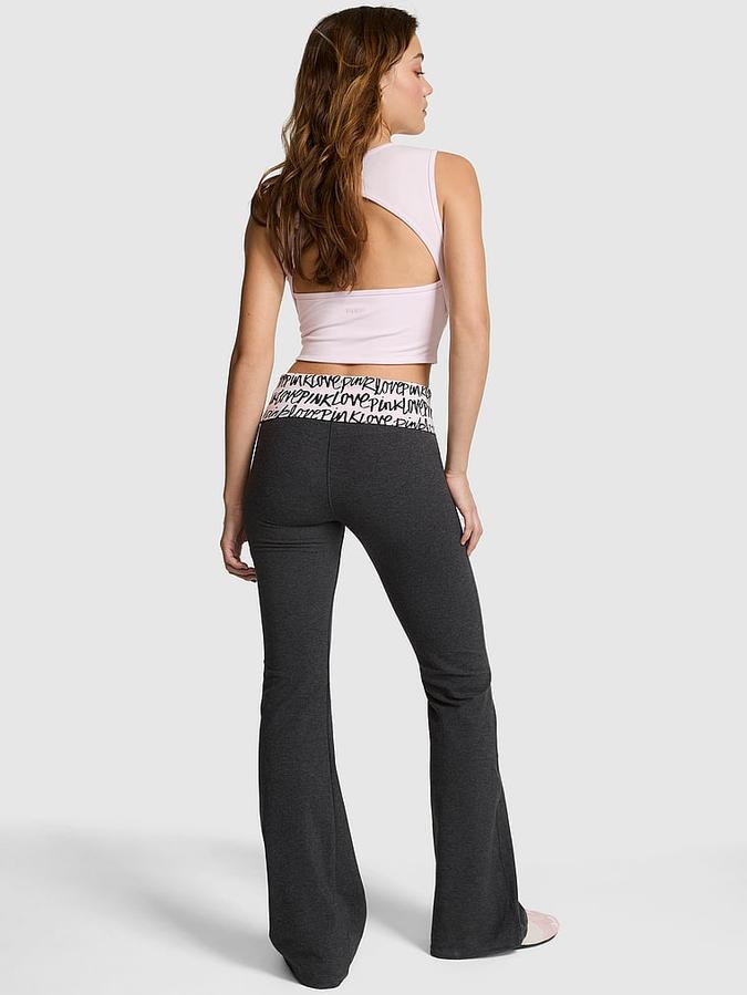 All-Day Cotton Foldover Flare Leggings