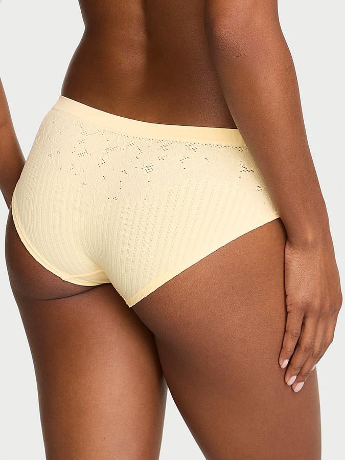 Seamless Floral Rib Hiphugger Panty