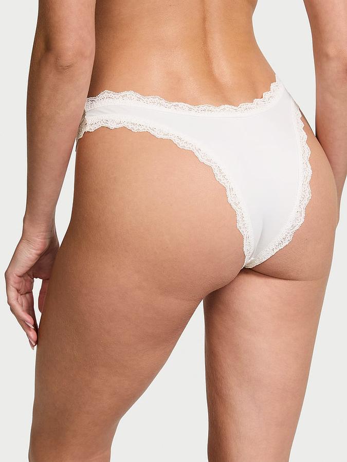 Lace-Trim Brazilian Panty image number 1