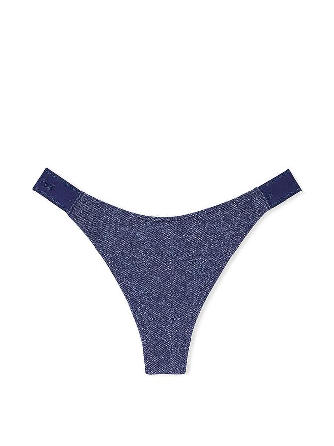 Logo Cotton High-Leg Thong Panty image number 1