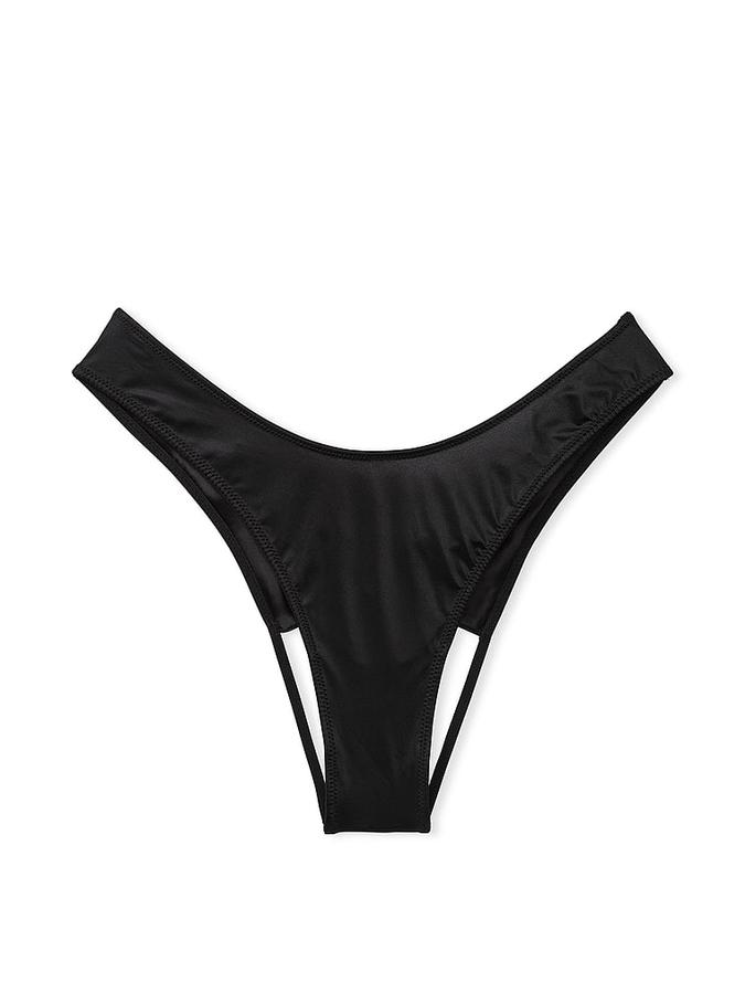 Shine Bow Satin Open-Back Brazilian Panty image number 2