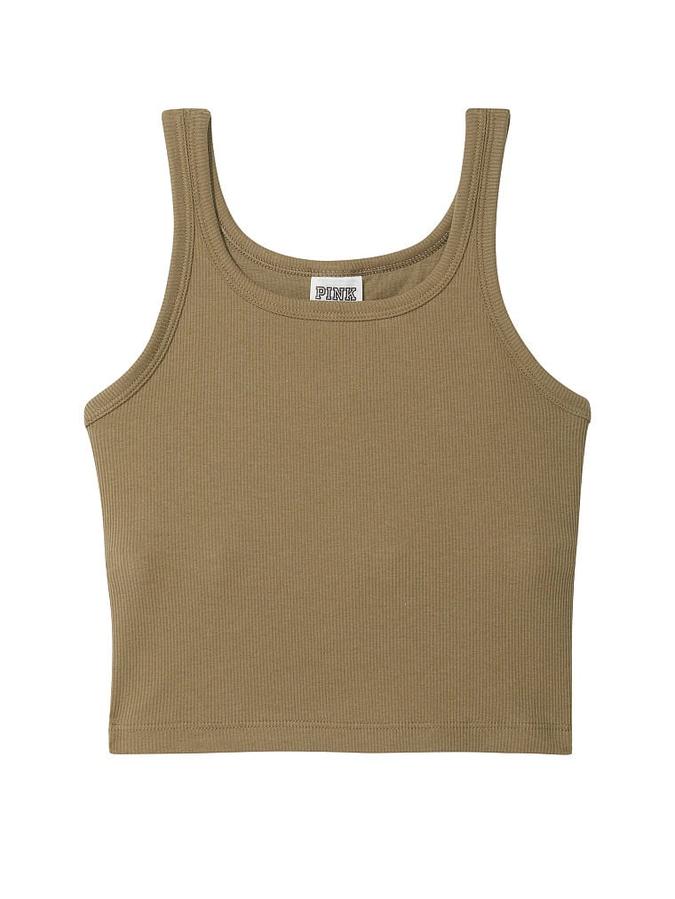 Cropped Rib Tank Top image number 2